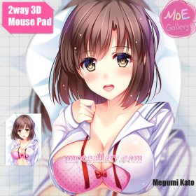 2way Material Saekano How to Raise a Boring Girlfriend Megumi Kato Anime 3D Mousepads
