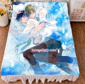 Free Haruka Nanase Makoto Tachibana Anime Bed Sheet Summer Quilt Blanket Custom 02