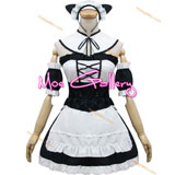 Kawaii Cat Girl Black White Maid Dress